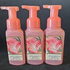 Bath & Body Works 3 PINK PINEAPPLE SUNRISE Foaming Hand Soaps